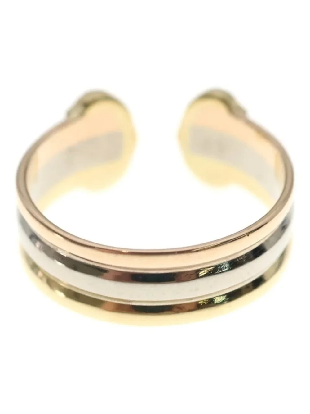 Cartier 2C Ring Yellow Gold White Pink PG WG